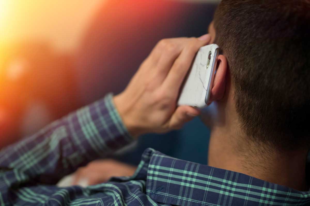 Man talking on phone