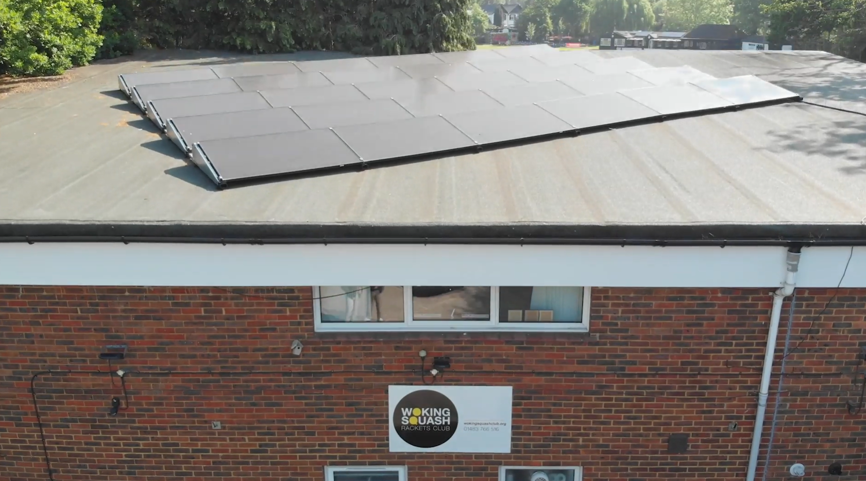 woking squash racquets solar panels